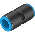 QS-16-20, QS Series Straight Tube-to-Tube Adaptor, Push In 16 mm to Push In 16 ...
