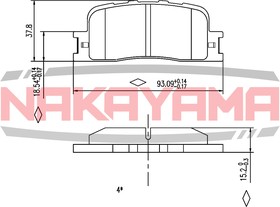 HP8409NY, Колодки тормозные дисковые задние TOYOTA CAMRY 96-01, CAMRY 01-