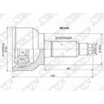 MZ-049, Шрус наружный MAZDA 3/AXELA 1.5/2.0/2/3 (ZY/LF/L3) BK# 06-