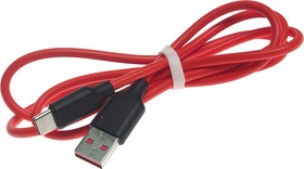HX39 Mild red/black, Кабель USB Type C 1м FAISON