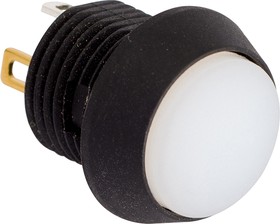 Фото 1/2 FL13LW5, Illuminated Push Button Switch, Momentary, Panel Mount, 13.5mm Cutout, SPST, White LED, 5V, IP67