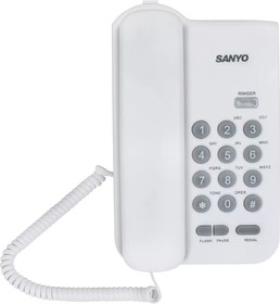 Фото 1/10 Телефон проводной SANYO RA-S108W белый