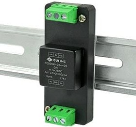 Фото 1/2 PQDE6W-Q24-S15-DIN, Isolated DC/DC Converters - DIN Rail Mount 6W 9-36Vin 15Vout 400mA Iso Reg DIN