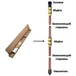 Комплект заземления 6 метров, оцинкованная сталь, готовый к установке ...