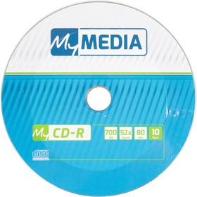 Фото 1/6 Диск CD-R MyMedia 700Mb 52x Pack wrap (10шт) (69204)