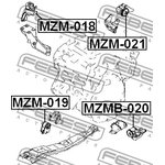 MZM021, Опора ДВС MAZDA MPV LW 99-06