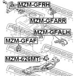 MZM626MT, Опора ДВС MAZDA 626 GE 91-97