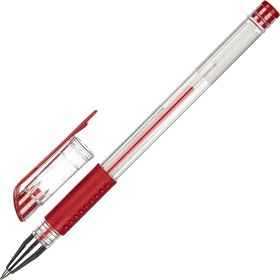 Фото 1/3 Ручка гелевая неавтомат. Attache Economy красный стерж., 0,5 мм,манж