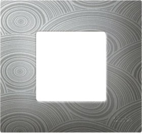 Декоративная накладка на рамку базовую, 1 пост, S27 Play, Extrem, текстурный серый 2700617-805