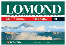 Фотобумага Lomond глянцевая односторонняя (0102035), 10x15 см, 230 г/м2, 50 л.