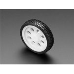 3763, Adafruit Accessories Thin White Wheel for TT DC Gearbox Motors - 65mm Diameter