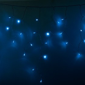 Фото 1/2 255-143, Гирлянда Айсикл (бахрома) светодиодный, 4,8 х 0,6 м, прозрачный провод, 230 В, диоды синие, 176 LED