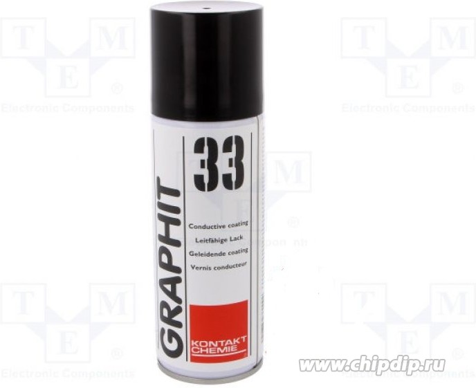 Токопроводящий графитовый лак спрей GRAPHITE Cramolin, 200мл