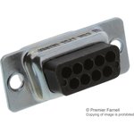 DEUH-9P-FO, D SUB HOUSING, PLUG, 9POS, DE, STEEL