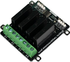 Фото 1/3 Твердотельное реле, 4-канала, FLASH-I2C, Модуль реле 2A 250В для Arduino-проектов