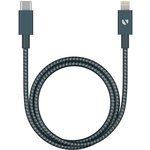 72320, Deppa Дата-кабель USB-C - Lightning, MFI, алюминий/нейлон, 3A, 1.2м, графит