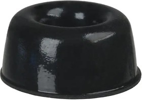 SJ-5009-BLACK, Bumper Cylindrical-Concave Top - 0.800 to 0.899 in (20.0 to 29.9 mm) - Black.