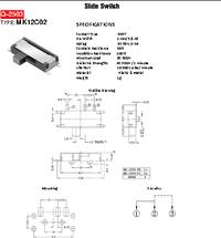 Движковый SMD переключатель углового типа на два положения MK12C02 ...