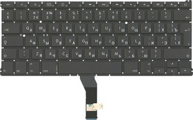 Фото 1/3 Клавиатура для ноутбука Apple Macbook A1369 A1466 черная без подсветки, большой Enter