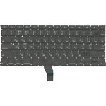 Клавиатура для ноутбука Apple Macbook A1369 черная без подсветки, плоский Enter