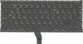 Фото 1/2 Клавиатура для ноутбука Apple Macbook A1369 черная без подсветки, плоский Enter