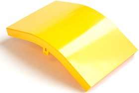 Фото 1/5 Крышка внешнего изгиба 45° оптического лотка 120 мм, желтая