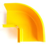 Горизонтальный поворот Горизонтальный поворот 90° оптического лотка 120 мм, желтый