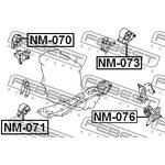 NM-076, Подушка NISSAN X-Trail (01-) двигателя передняя левая FEBEST