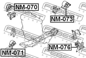 Фото 1/5 NM-076, Подушка двигателя левая