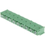 PCB terminal, 9 pole, pitch 7.5 mm, AWG 20-10, 32 A, screw connection, green, 1988176