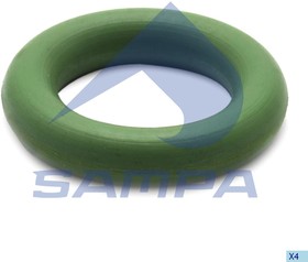 Фото 1/2 115.724/1, Кольцо уплотнительное MAN форсунки резиновое зеленое (9х15х3мм) SAMPA