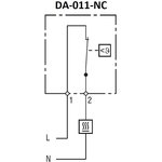 DA-011-NC Термостат механический на DIN-рейку -10…80°С 1НЗ 10А IP20