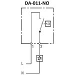 DA-011-NO Термостат механический на DIN-рейку -10…80°С 1НО 10А IP20