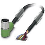1430682, Right Angle Female 12 way M12 to Sensor Actuator Cable, 10m