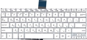 Фото 1/2 Клавиатура для ноутбука Asus F200CA F200LA X200 белая без рамки, плоский Enter