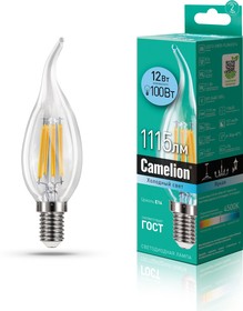 Фото 1/2 Camelion LED12-CW35-FL/845/E14 (Эл.лампа светодиодная 12Вт 220В)