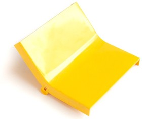 Фото 1/5 Крышка внутреннего изгиба 45° оптического лотка 120 мм, желтая