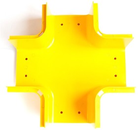 Фото 1/3 Х-соединитель оптического лотка 120 мм, желтый