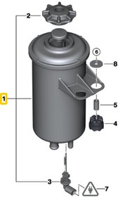 Фото 1/2 32416782286, Бачок расширительный гидроусилителя X5 E70/ F15/ F85, X6 E72/ F16/ F86