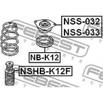 Опора переднего амортизатора L NISSAN Micra K12/Note/Tiida 07-  FEBEST NSS-033