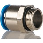 QS-G3/4-22, QS Series Straight Threaded Adaptor, G 3/4 Male to For tubing ...