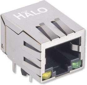 HCJ11-805SK-L12, Modular Connectors / Ethernet Connectors Shielded 1X1 Tab Dwn RJ45 G/Y LED