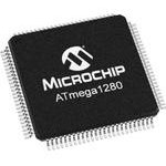 ATMEGA1280-16AUR, MCU 8-bit AVR RISC 128KB Flash 3.3V/5V 100-Pin TQFP T/R