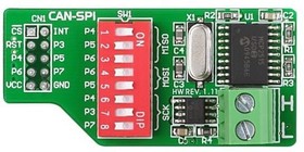MIKROE-68, Interface Development Tools CAN SPI (MCP2551) TRANSCEIVER BOARD