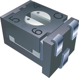 3313S-1-504E, 500 kOhms 0.125W, 1/8W J Lead Surface Mount Trimmer Potentiometer Cermet 1.0 Turn Side Adjustment