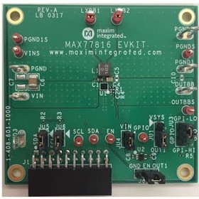 MAX77816EVKIT#, Оценочная плата, понижающий-повышающий стабилизатор MAX77816, высокий КПД, ток коммутации 5А