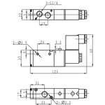 TG2321-08 AC220V пневмораспределитель 1/4" 3 линейный 2 позиционный