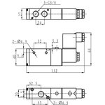 TG2331-10 AC220V пневмораспределитель 3/8" 3 линейный 2 позиционный