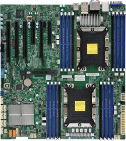 Фото 1/4 Материнская плата Supermicro Motherboard 2xCPU X11DAi-N 2nd Gen Xeon Scalable 205W/16xDIMM/ 10xSATA3/C621 RAID0/1/5/10/2xGbE/ 4xPCIex16,2xPC