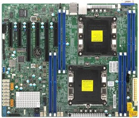 Фото 1/5 Материнская плата Supermicro Motherboard 2xCPU X11DPL-I 2nd Gen Xeon Scalable TDP 140W/ 8xDIMM/ 10xSATA/ C621 RAID 0/1/5/10/ 2xGE/ 2xPCIex16